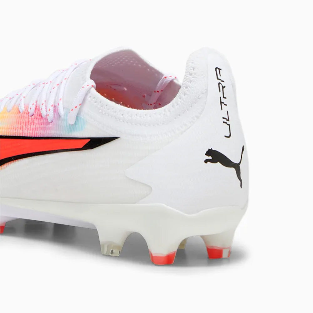 Puma Ultra Ultimate FG/AG Football Boots - White/Black/Fire Orchid