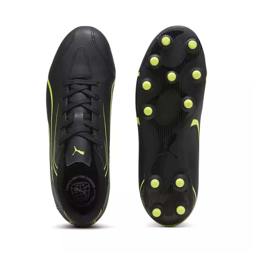 Puma Vitoria Junior Football Boots Black Electric Lime