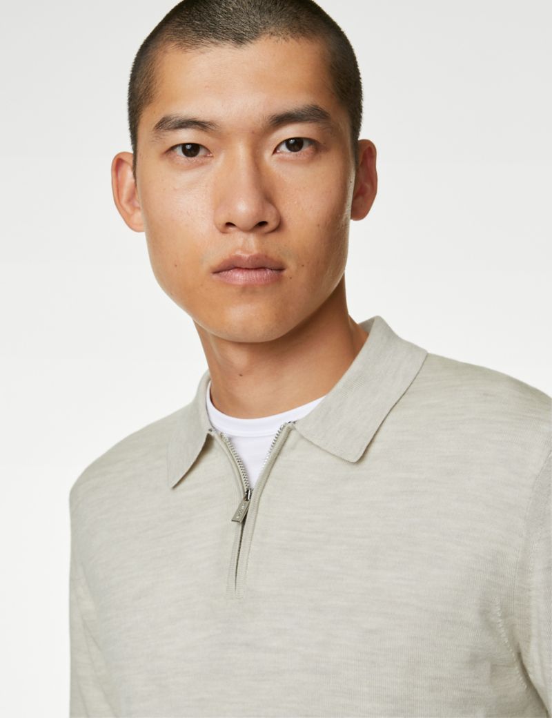 Pure Fine Merino Wool Polo