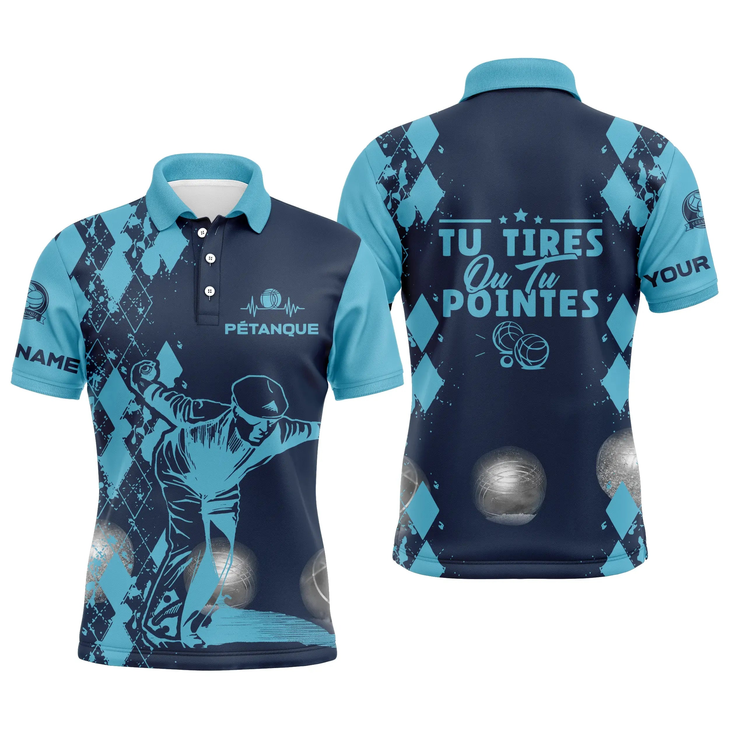 Pétanque Polo, Customized Bouliste Gift, Shoot or Point - CT13092364