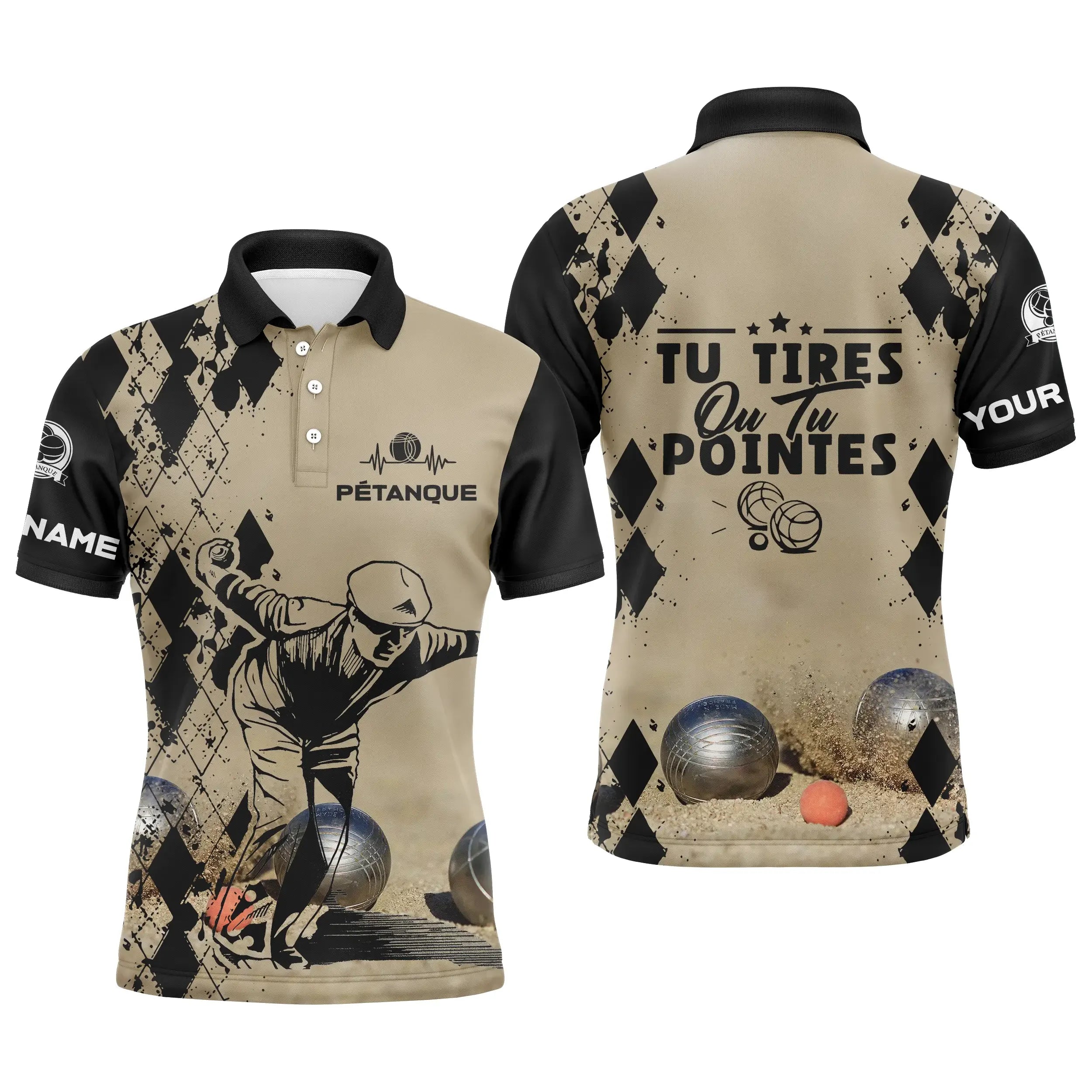 Pétanque Polo, Customized Bouliste Gift, Shoot or Point - CT13092364