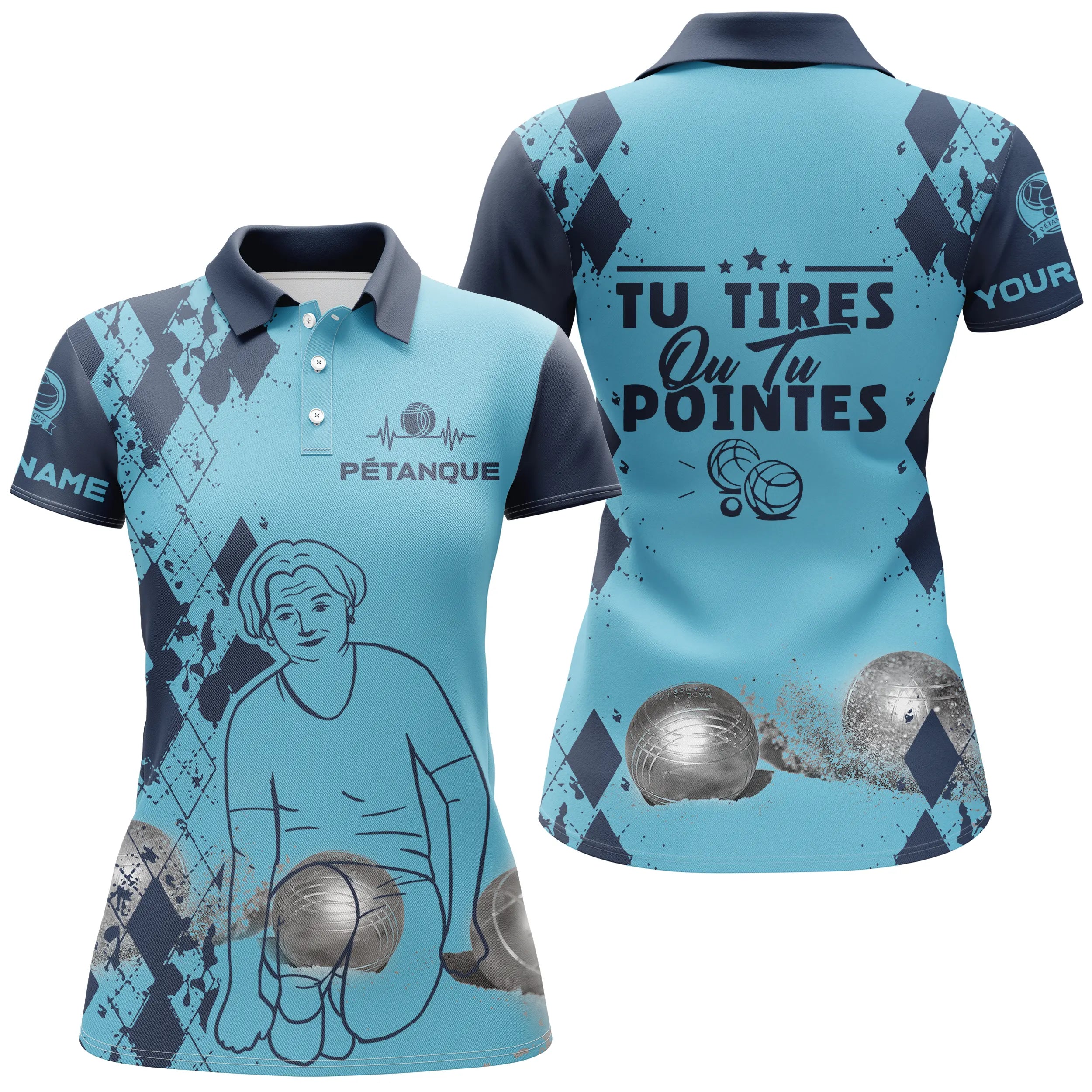 Pétanque Polo, Customized Bouliste Gift, Shoot or Point - CT13092364