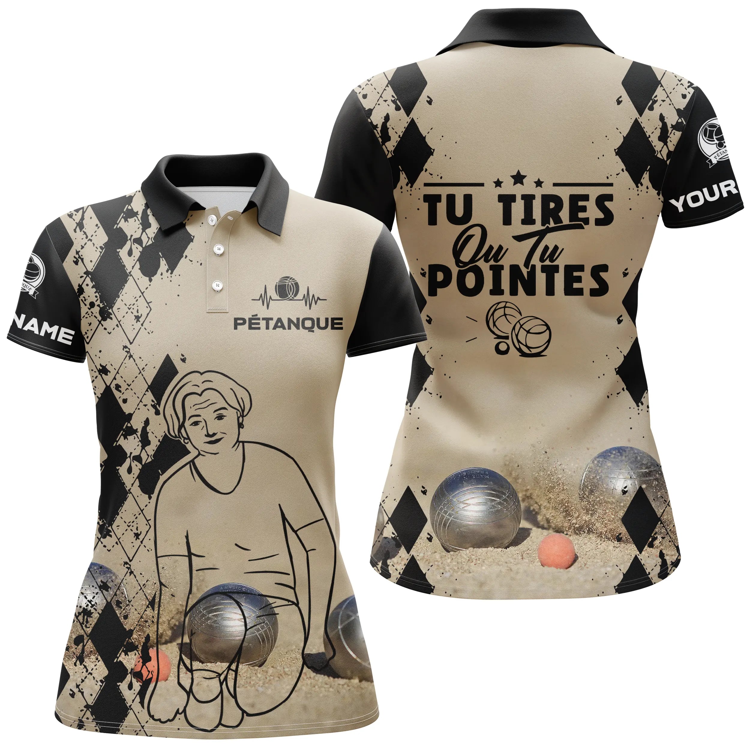 Pétanque Polo, Customized Bouliste Gift, Shoot or Point - CT13092364