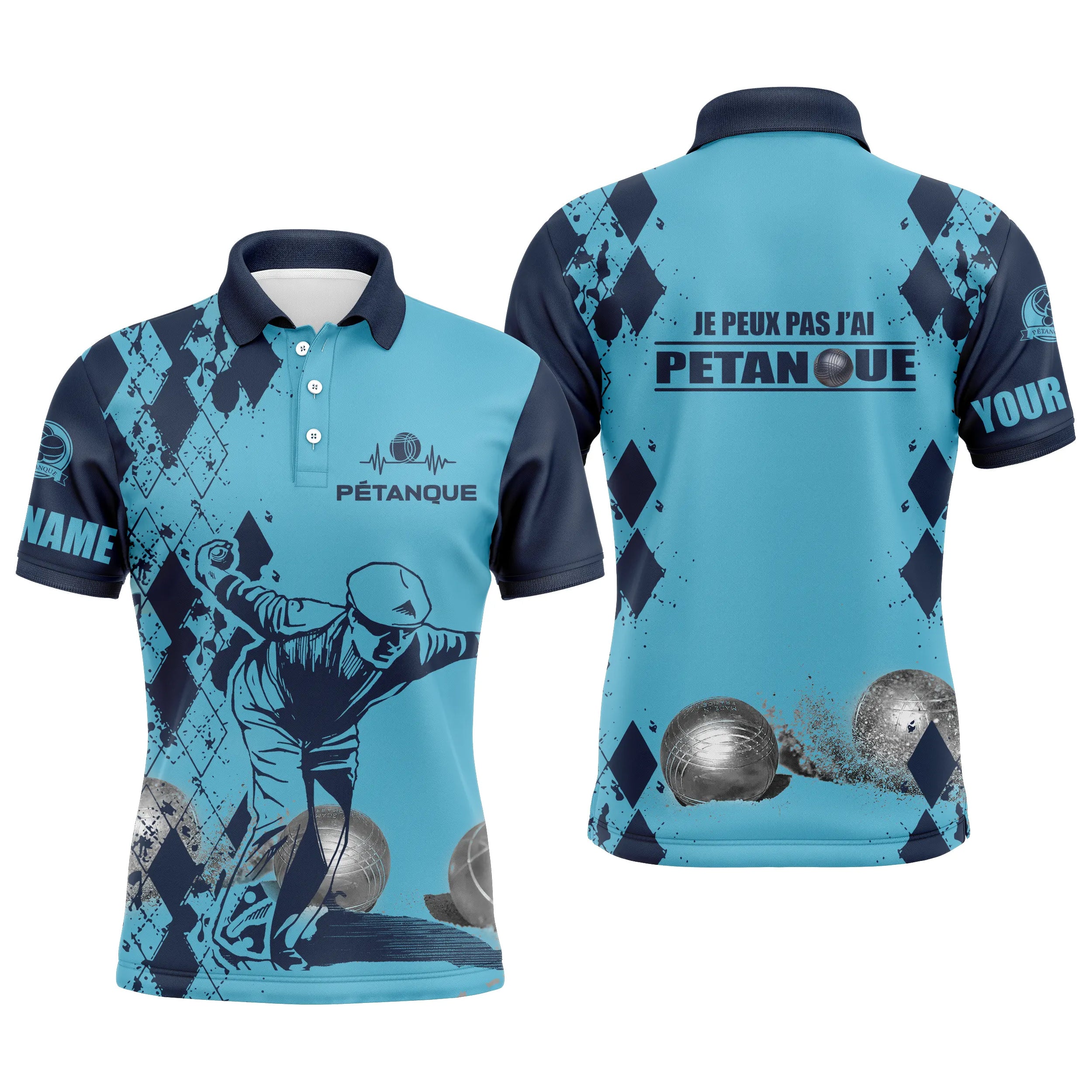 Pétanque Polo Shirt, Personalized Boules Gift, J'peux Pas J'ai Pétanque - CT13092363