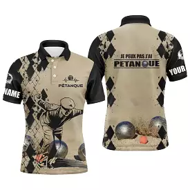 Pétanque Polo Shirt, Personalized Boules Gift, J'peux Pas J'ai Pétanque - CT13092363