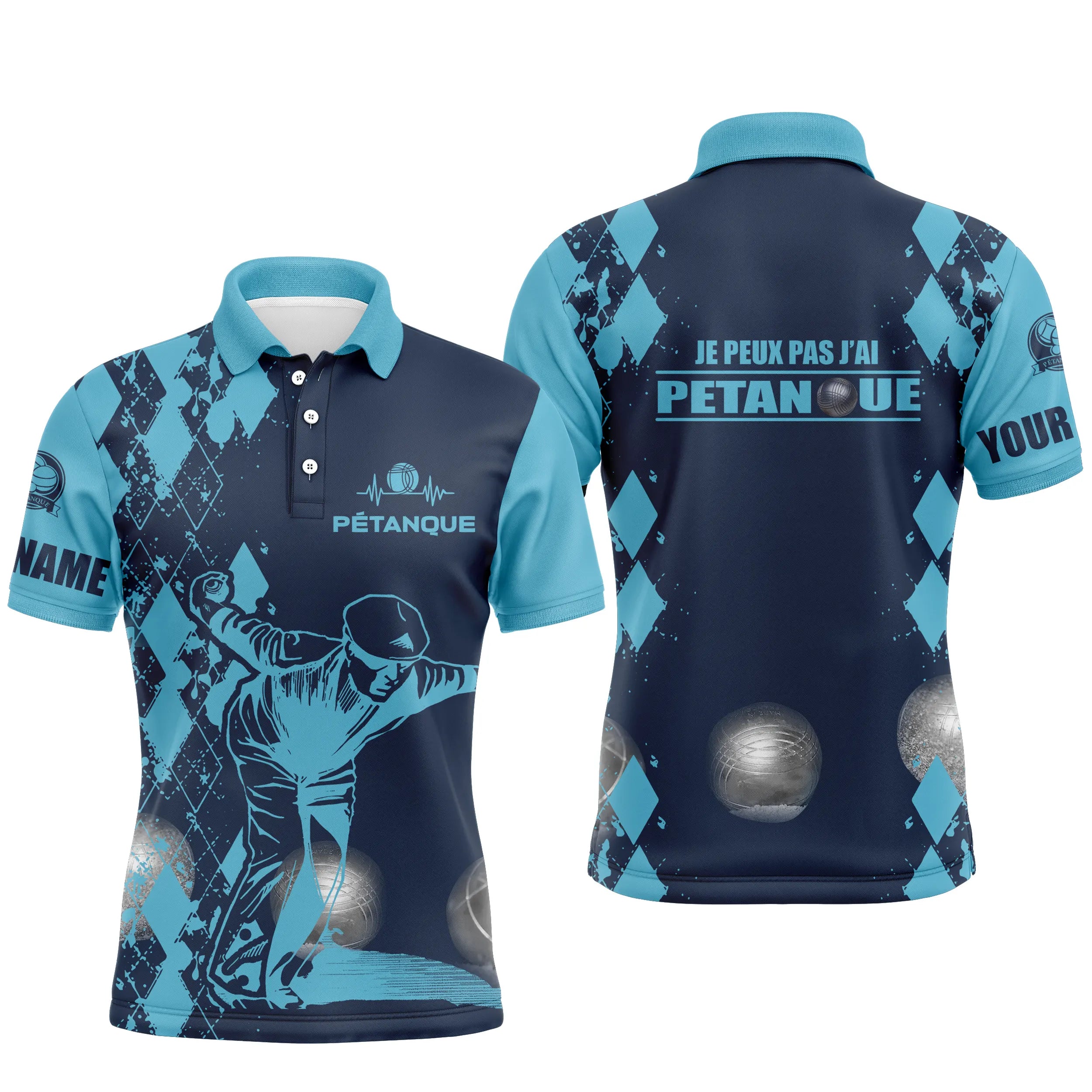 Pétanque Polo Shirt, Personalized Boules Gift, J'peux Pas J'ai Pétanque - CT13092363