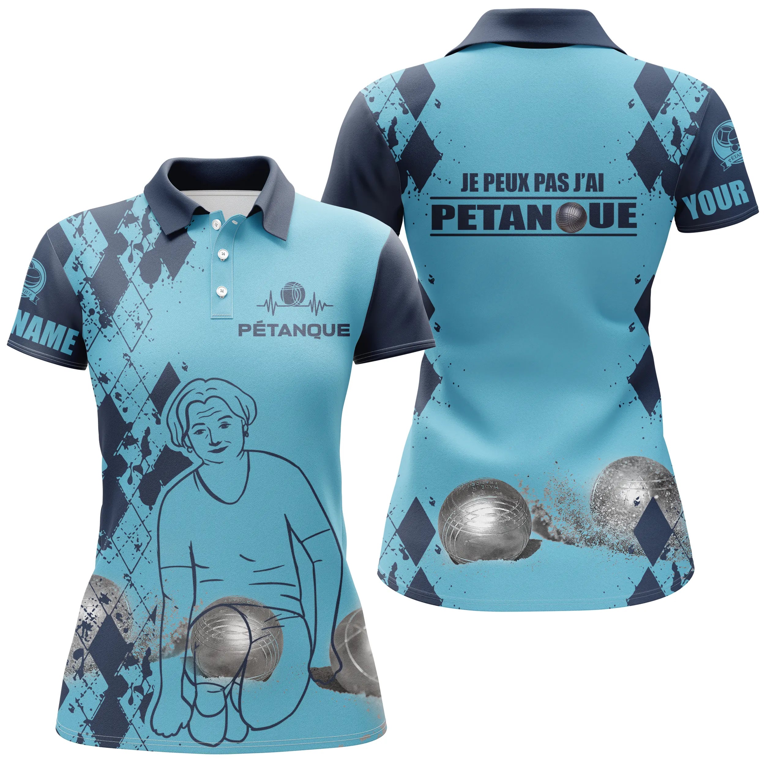 Pétanque Polo Shirt, Personalized Boules Gift, J'peux Pas J'ai Pétanque - CT13092363