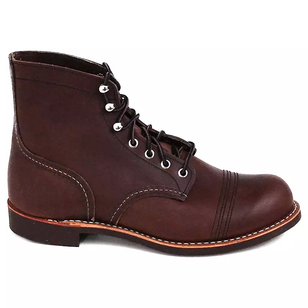 Red Wing Iron Ranger Boots UK Size 10 - Lace-Up, Casual, Goodyear-Welt, Toe-Cap Leather.