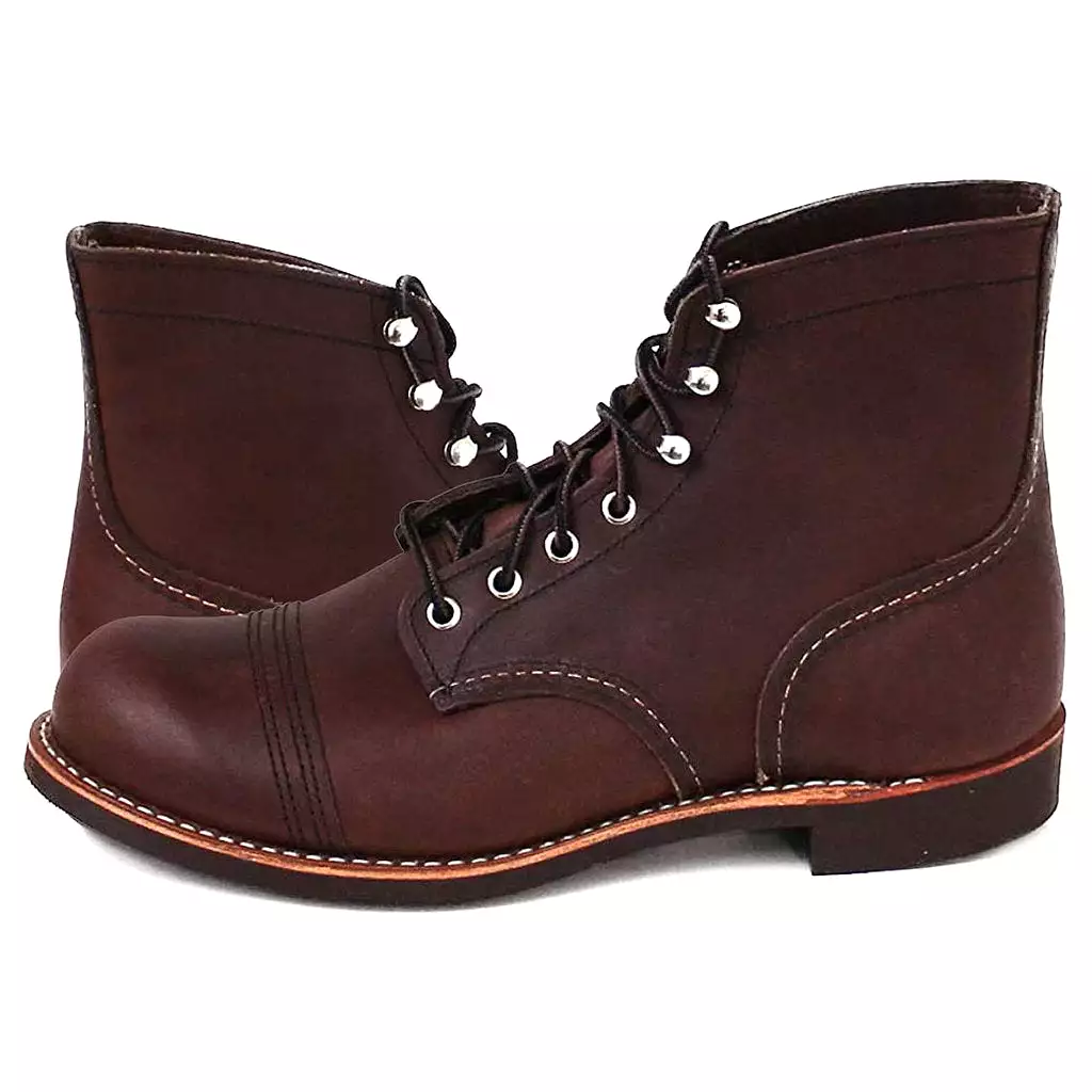 Red Wing Iron Ranger Boots UK Size 10 - Lace-Up, Casual, Goodyear-Welt, Toe-Cap Leather.