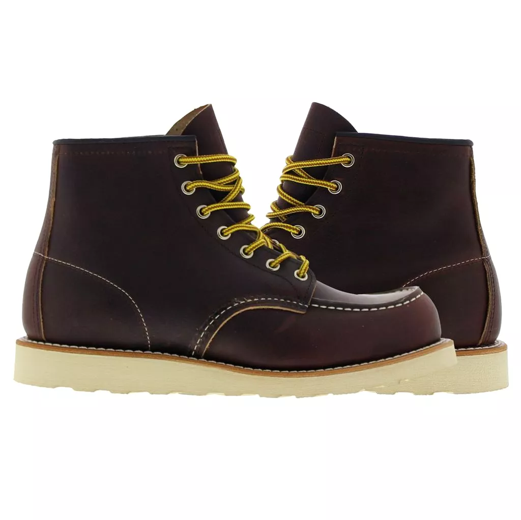 Red Wing Moc Toe boots in brown - UK 8.5