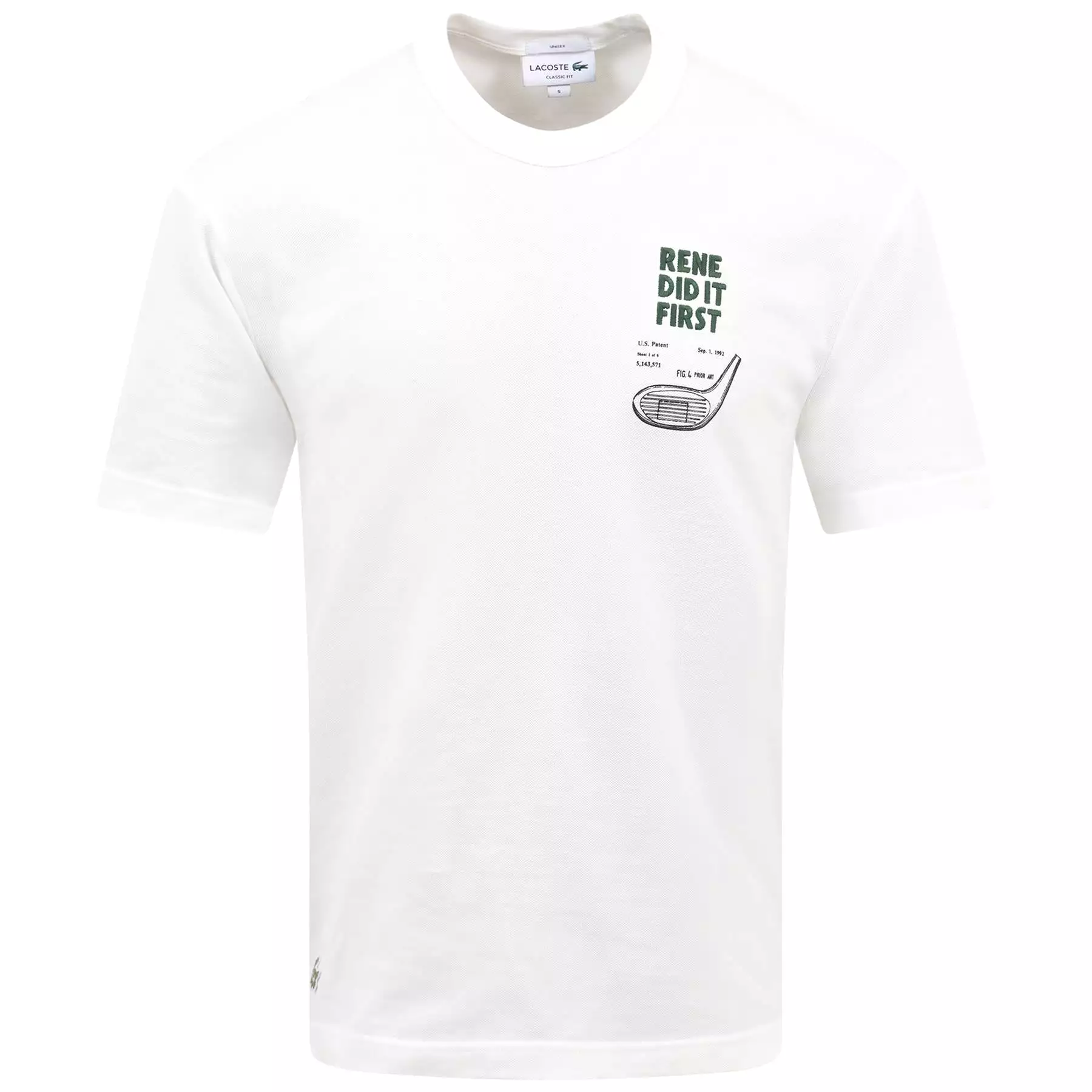 Regular Fit Cotton Golf Club Graphic T-Shirt White SS24