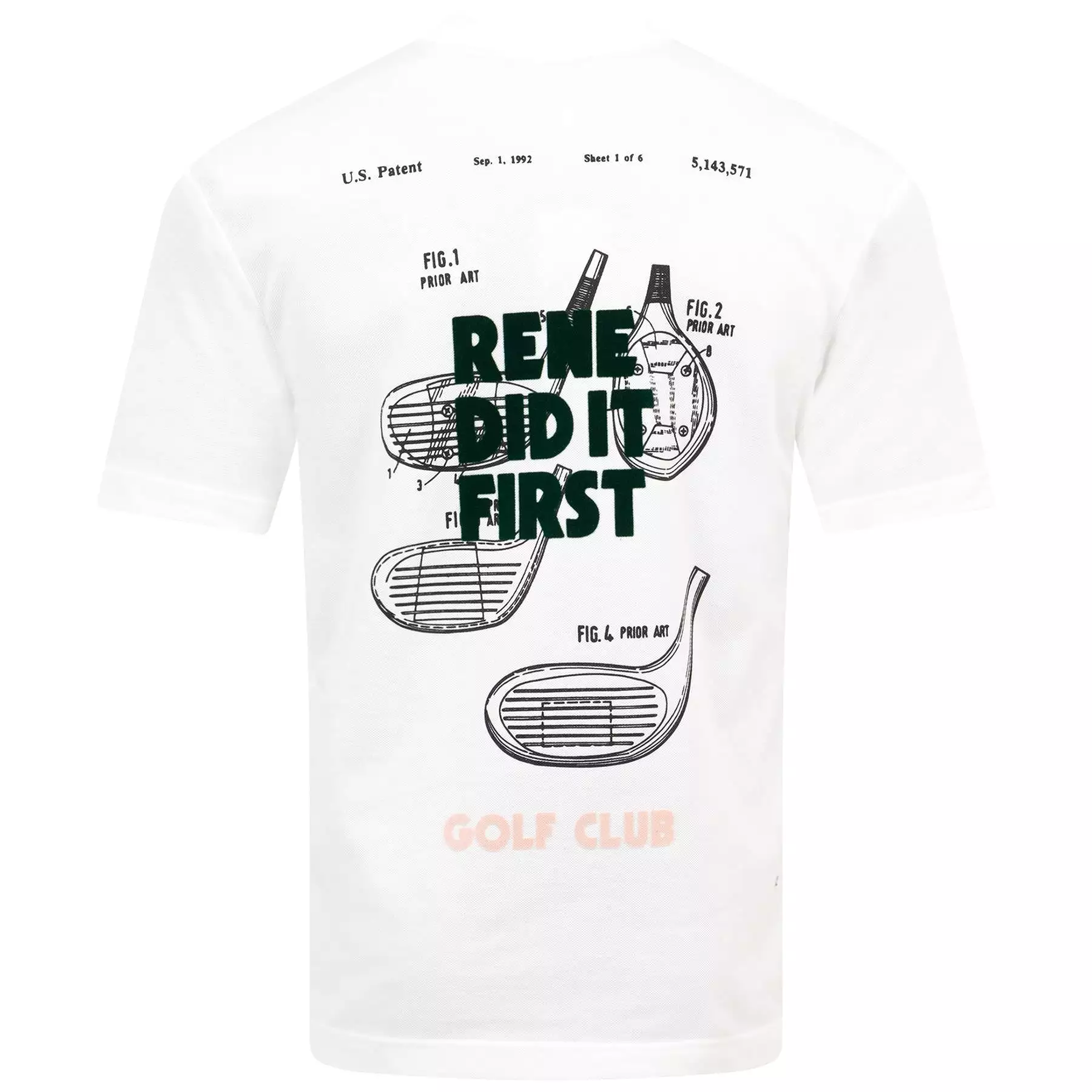 Regular Fit Cotton Golf Club Graphic T-Shirt White SS24