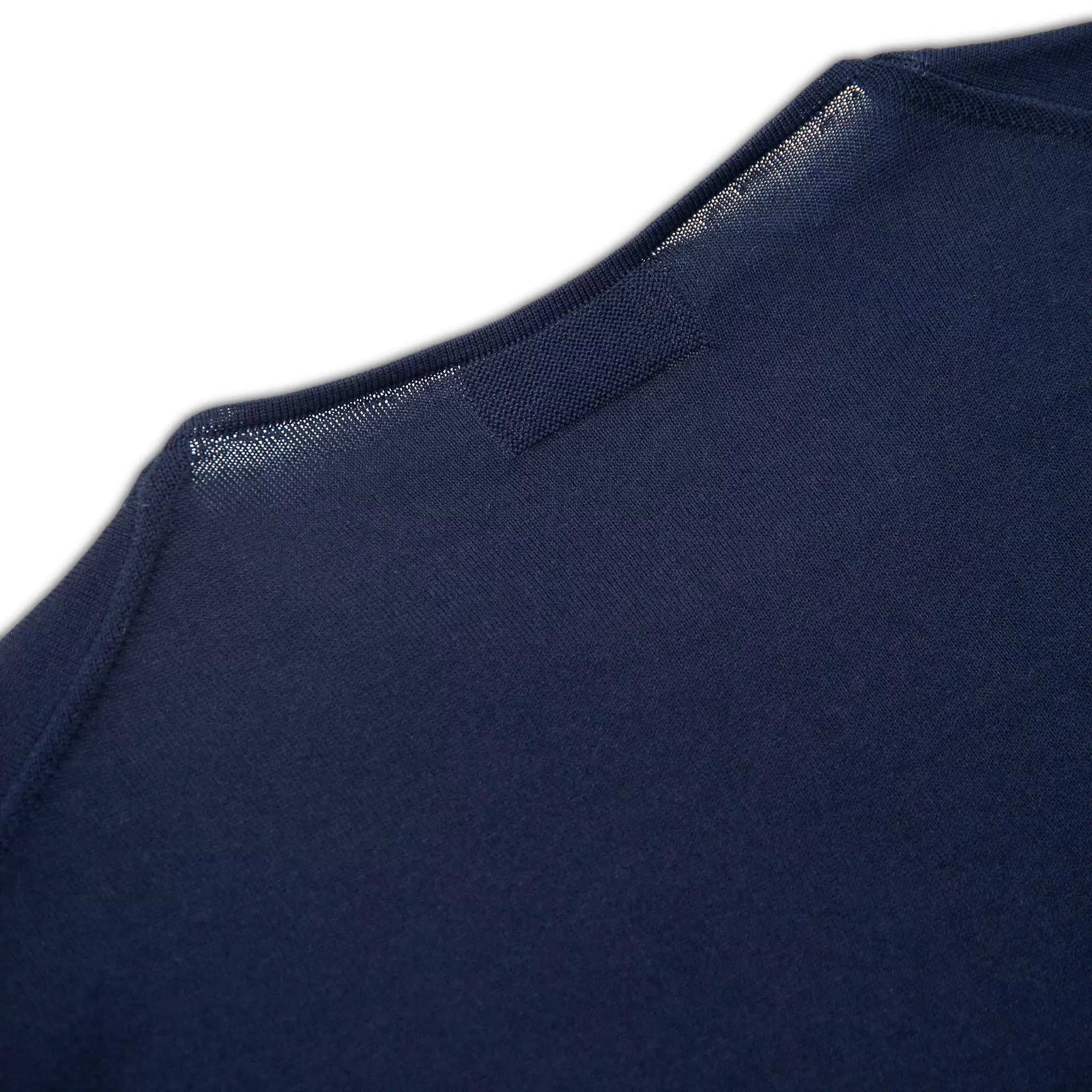 Richard dark blue short-sleeve knitted t-shirt, made of compact Egyptian cotton