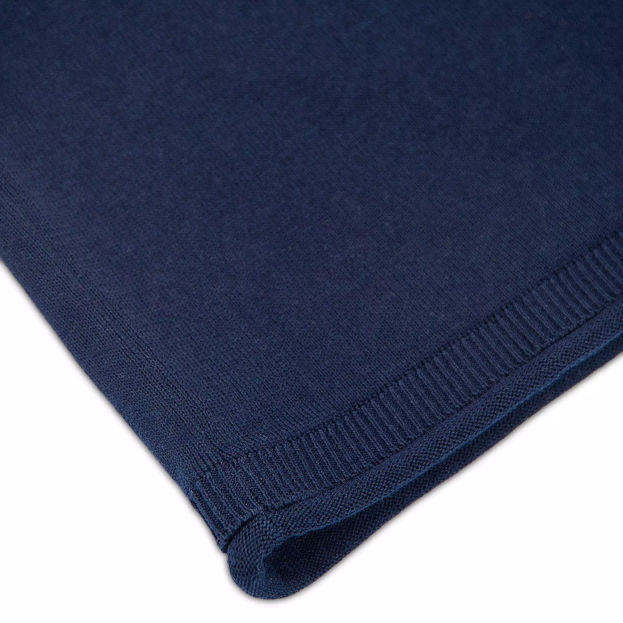 Richard dark blue short-sleeve knitted t-shirt, made of compact Egyptian cotton