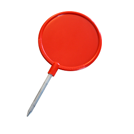 Round Tee Marker, 12 cm, red