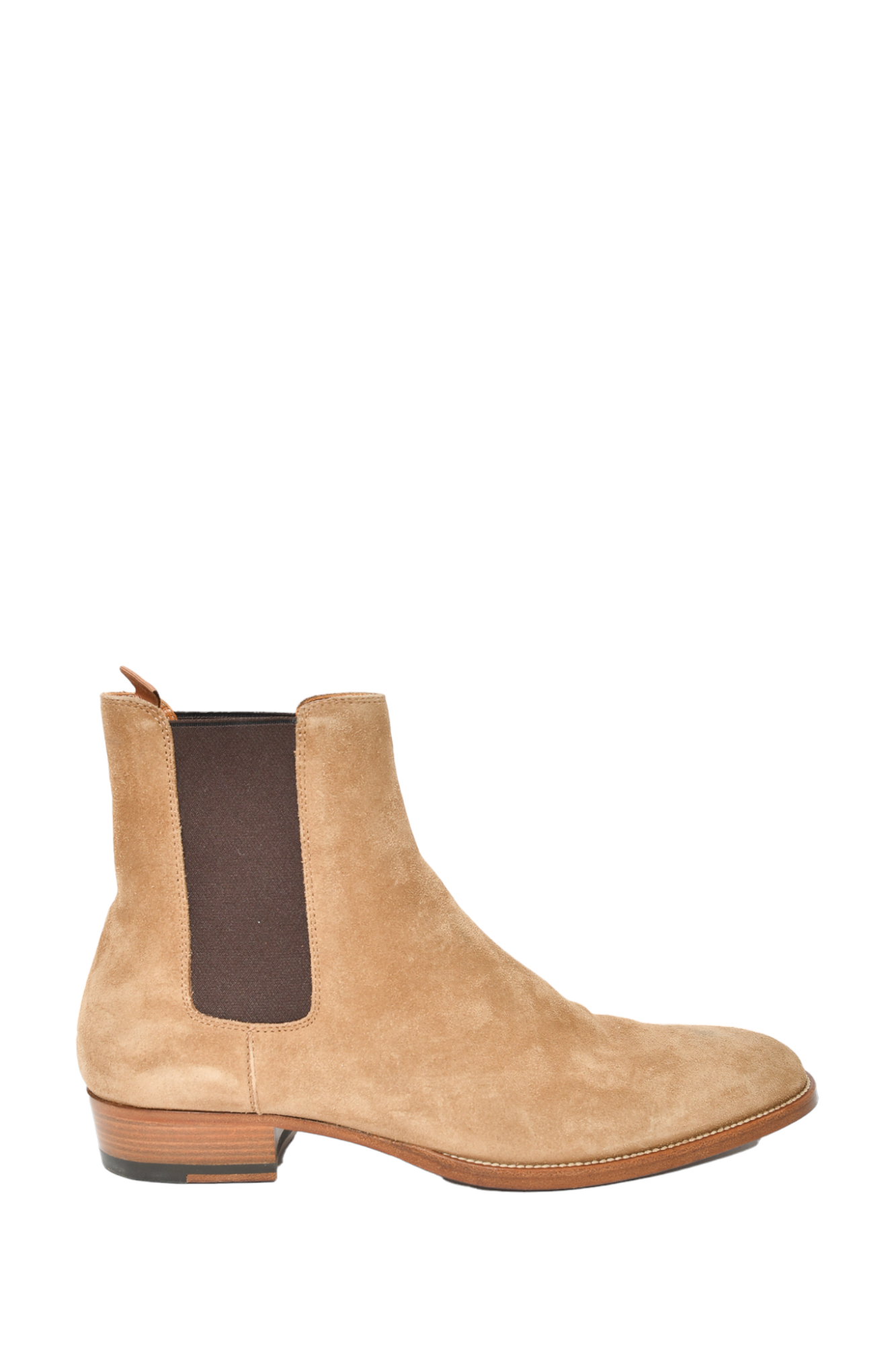 Saint Laurent beige suede Chelsea boots size 40.5 - Buy now