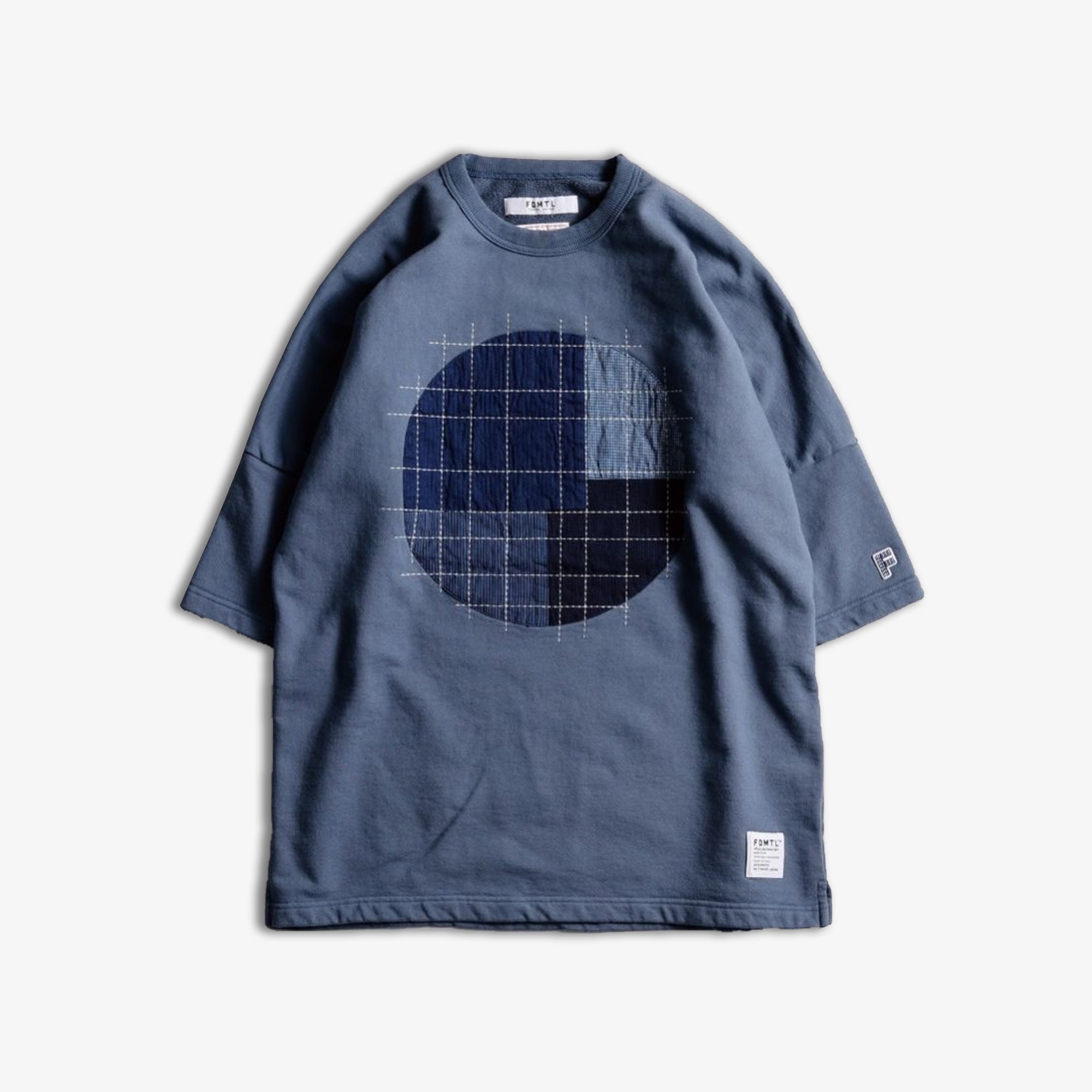 Sashiko Blue Patch Sweat Tee