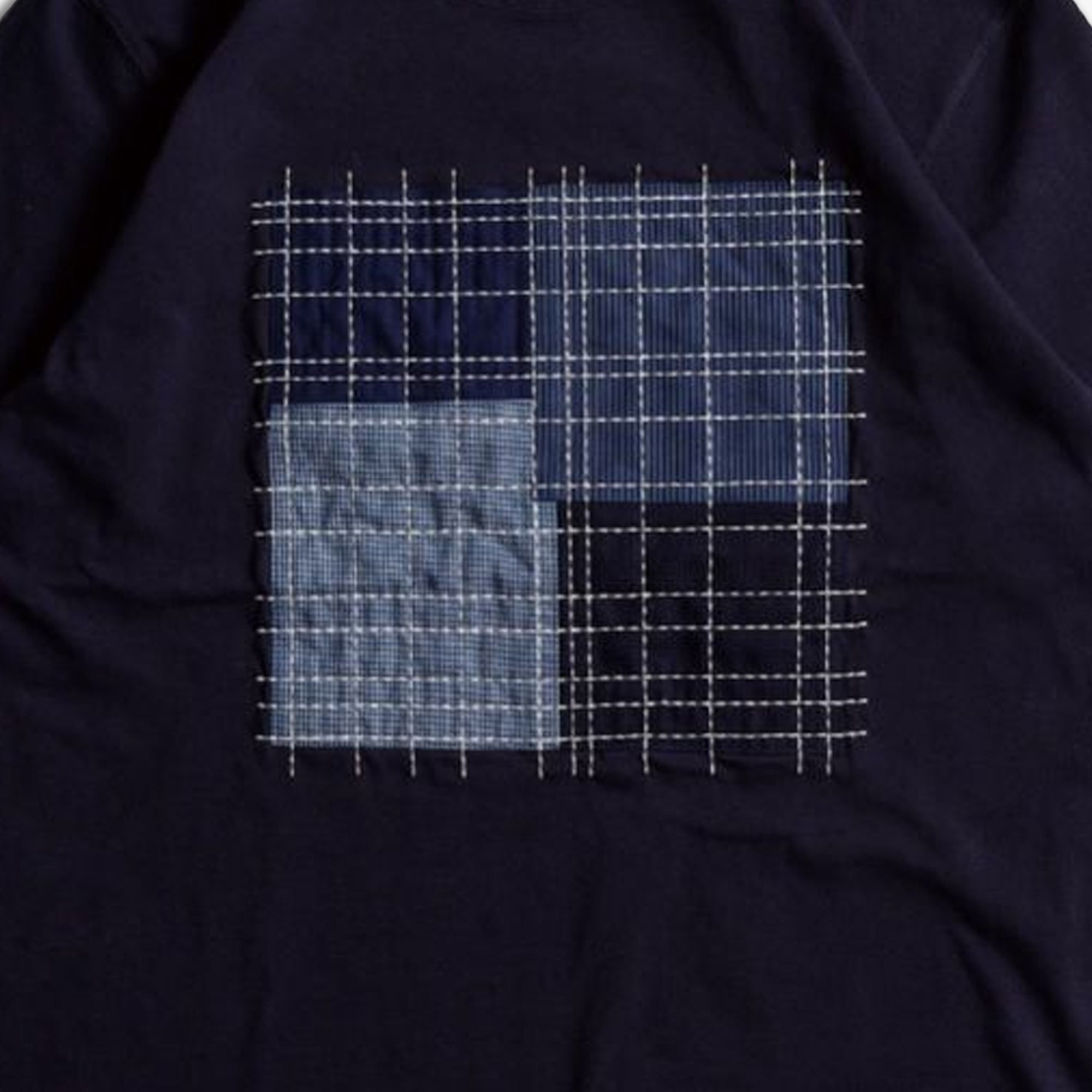 Sashiko Patch Navy Tee - Shop Now