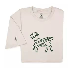 Seamus Goat Shirt Green on Bone