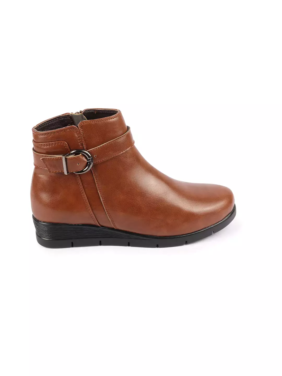 Shop Women's Side Zipper Ankle Boots with Broad Feet Fit