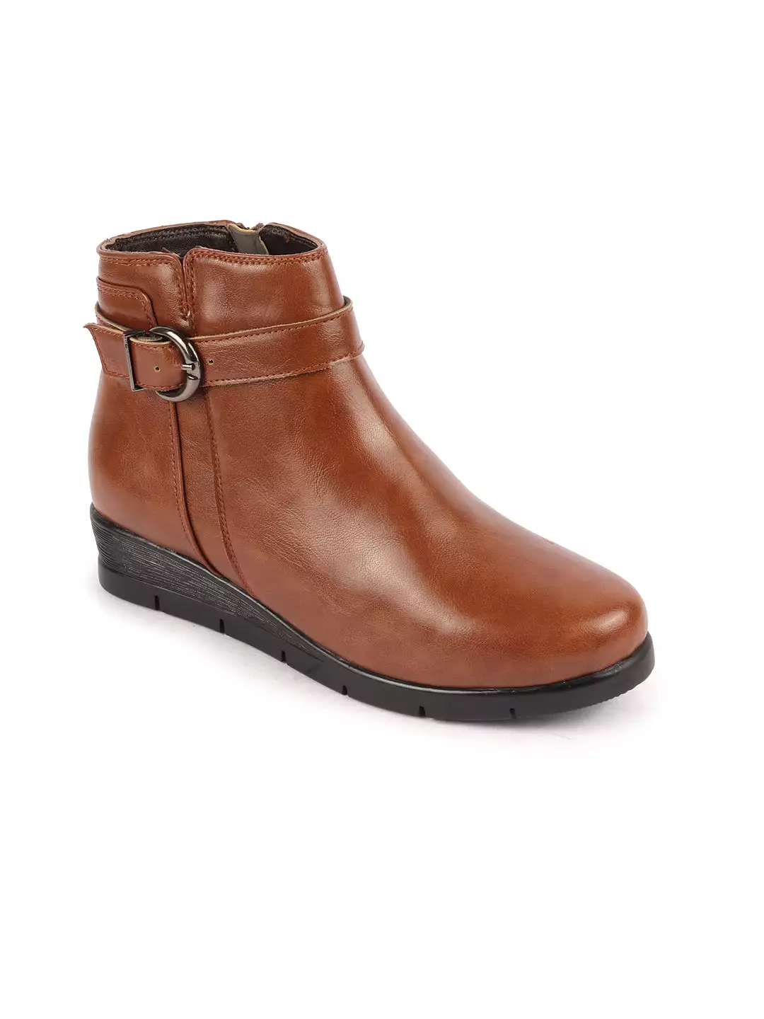 Shop Women's Side Zipper Ankle Boots with Broad Feet Fit