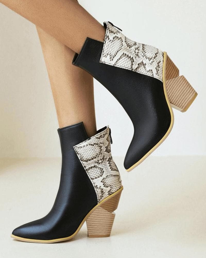 Split Zipper Ankle Boots