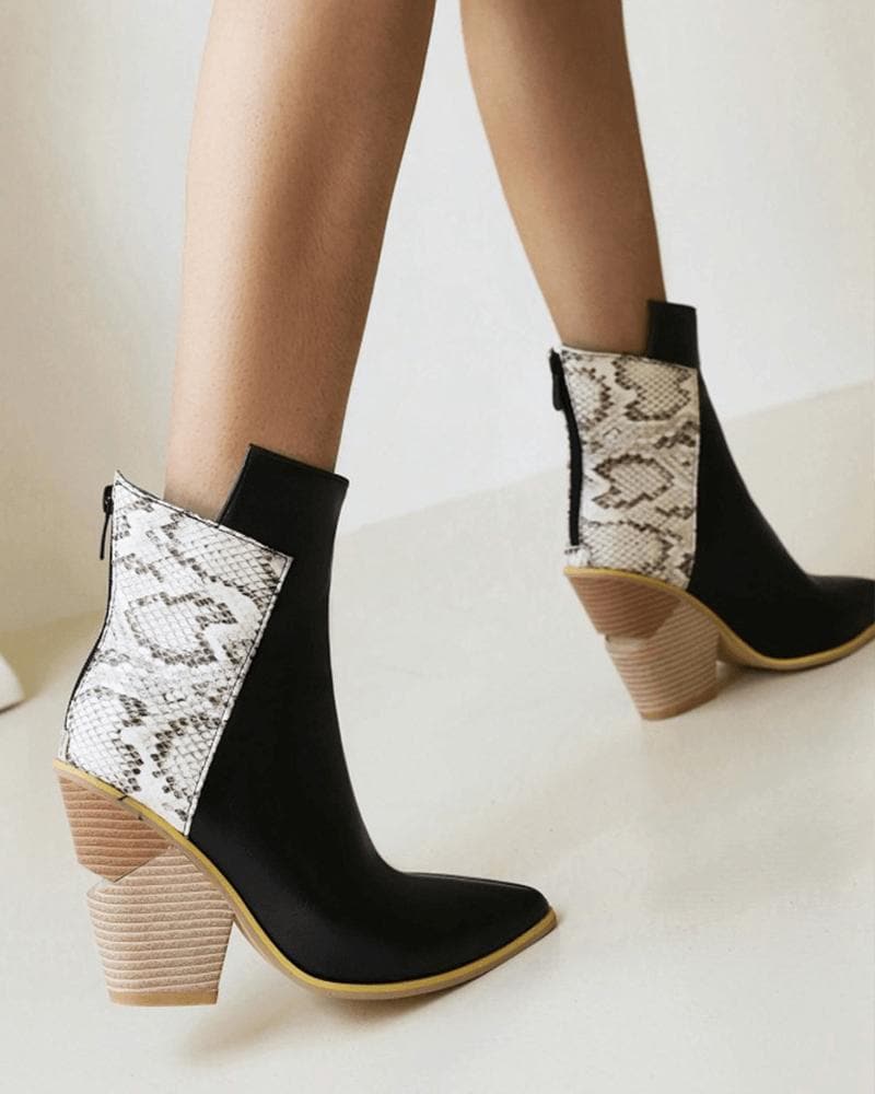 Split Zipper Ankle Boots