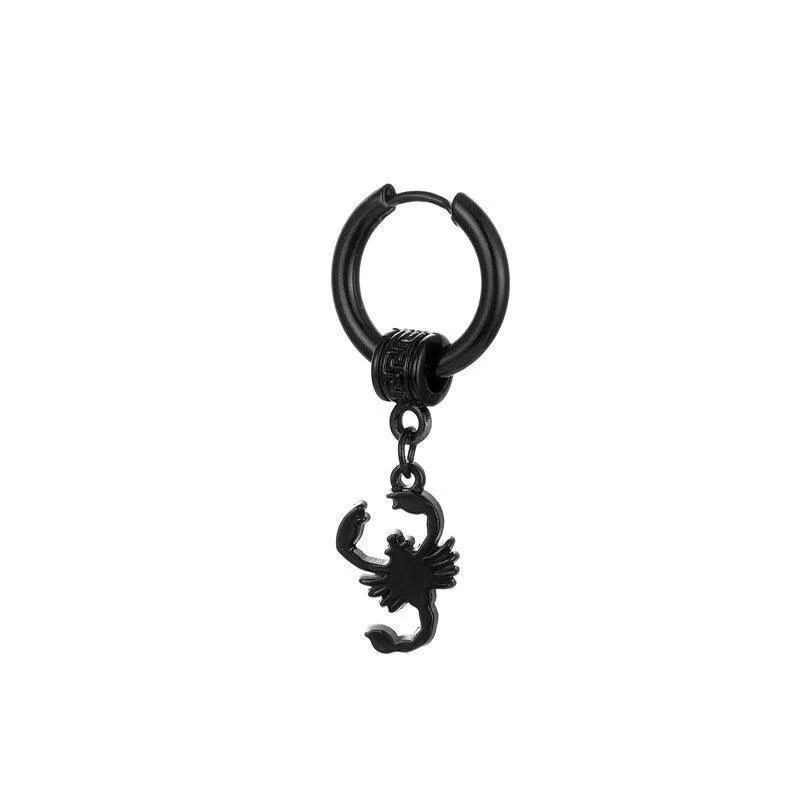 Stainless Steel Scorpion Drop Gothic Cool Earrings