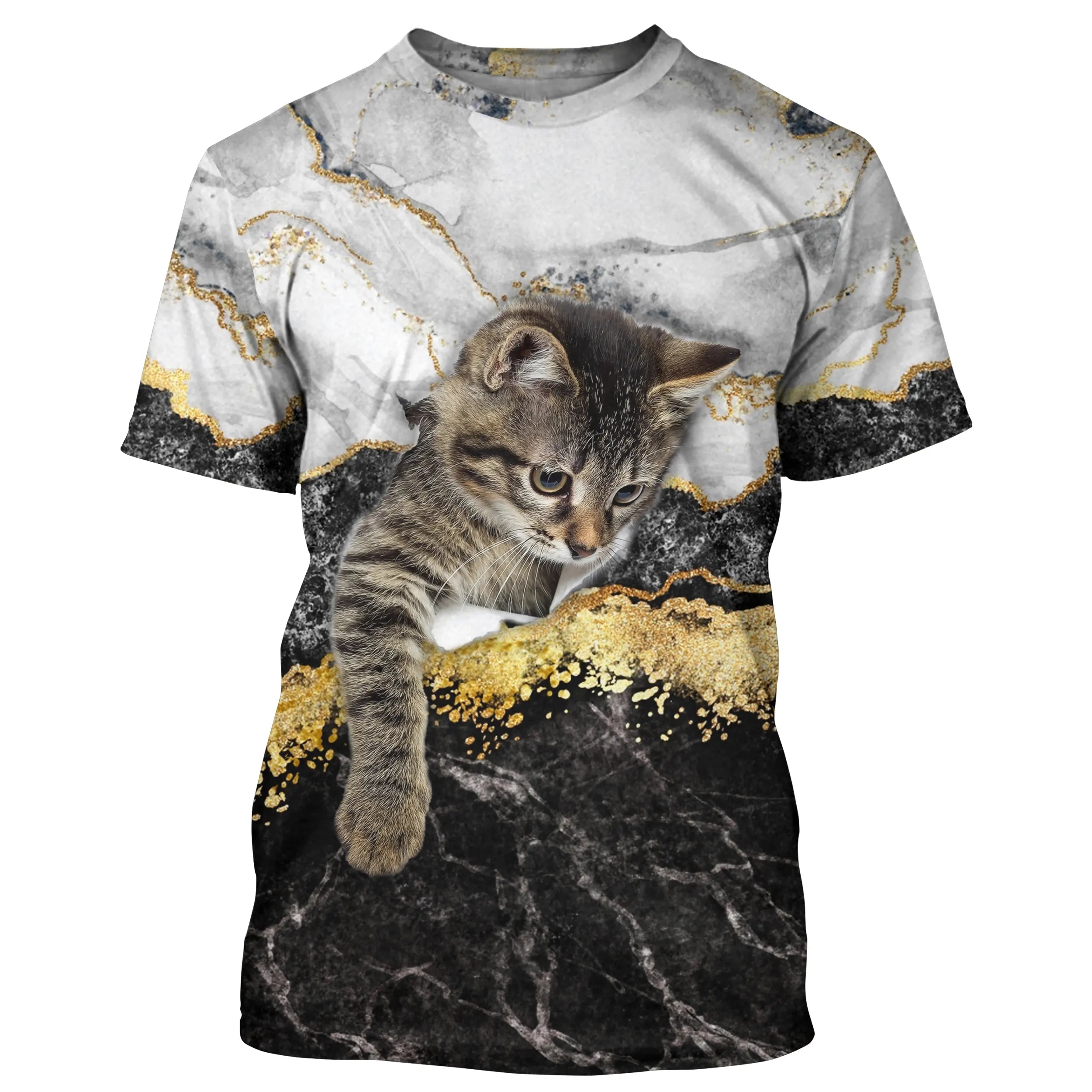 T-shirt Femme Graphic Chat 3D Imprimer Style Quotidien Fin Semaine Rétro Vintage - CT16012320