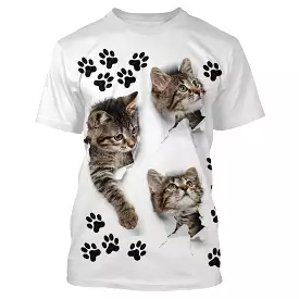 T-shirt Graphic Cat 3D Print - Unisex - CT16012321