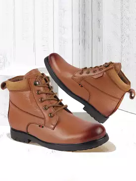 Tan Leather Mid Top Boots