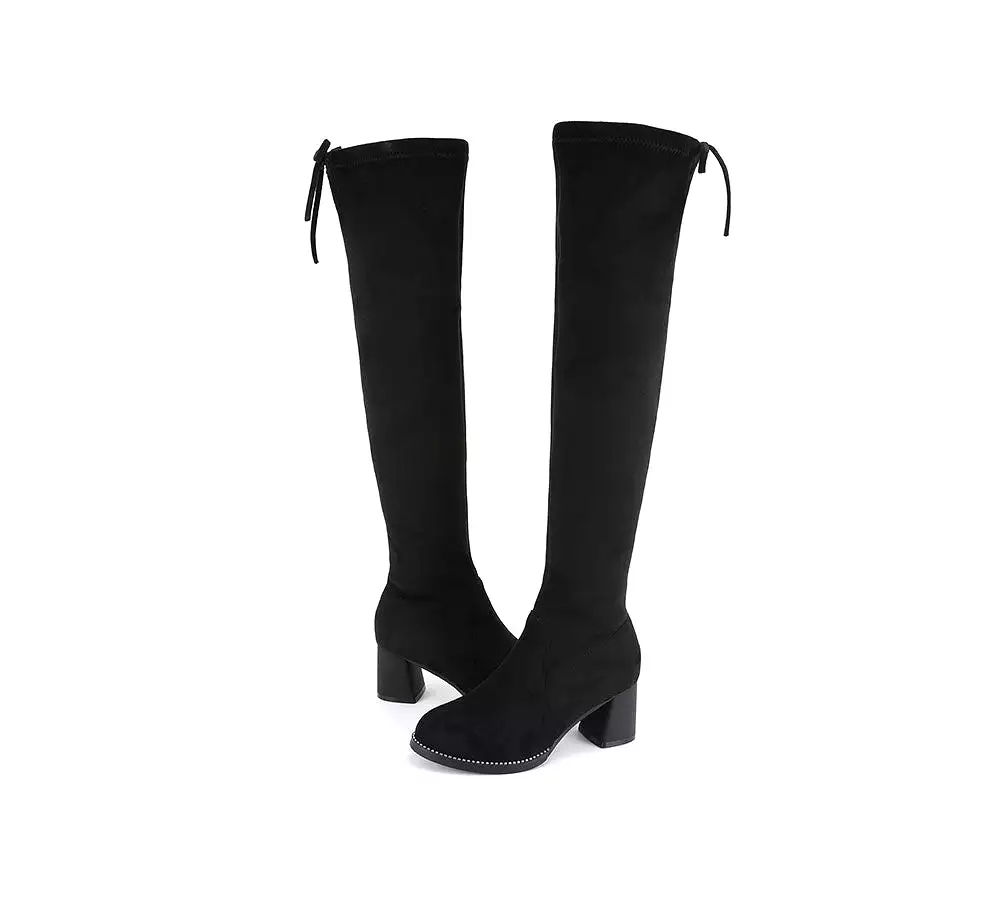 TARRAMARRA Over-The-Knee Fashion Boots for Women with Drawstring and Studded Detail - Jolie