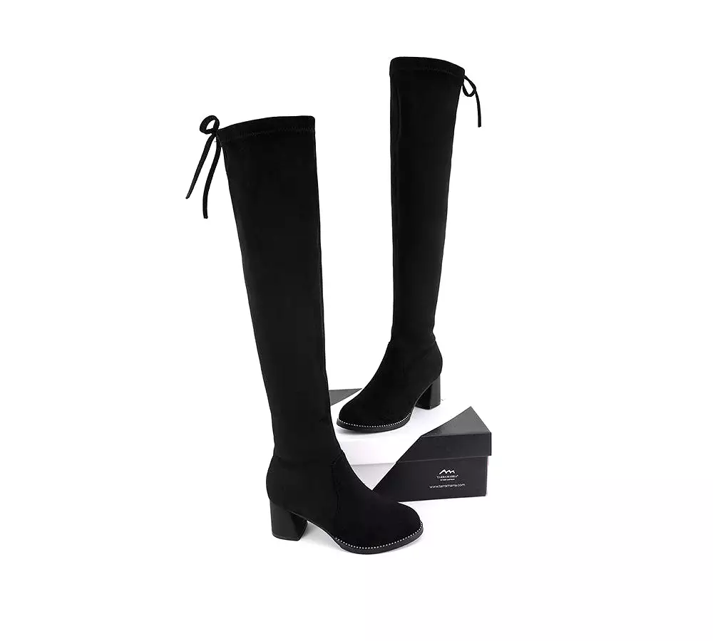 TARRAMARRA Over-The-Knee Fashion Boots for Women with Drawstring and Studded Detail - Jolie