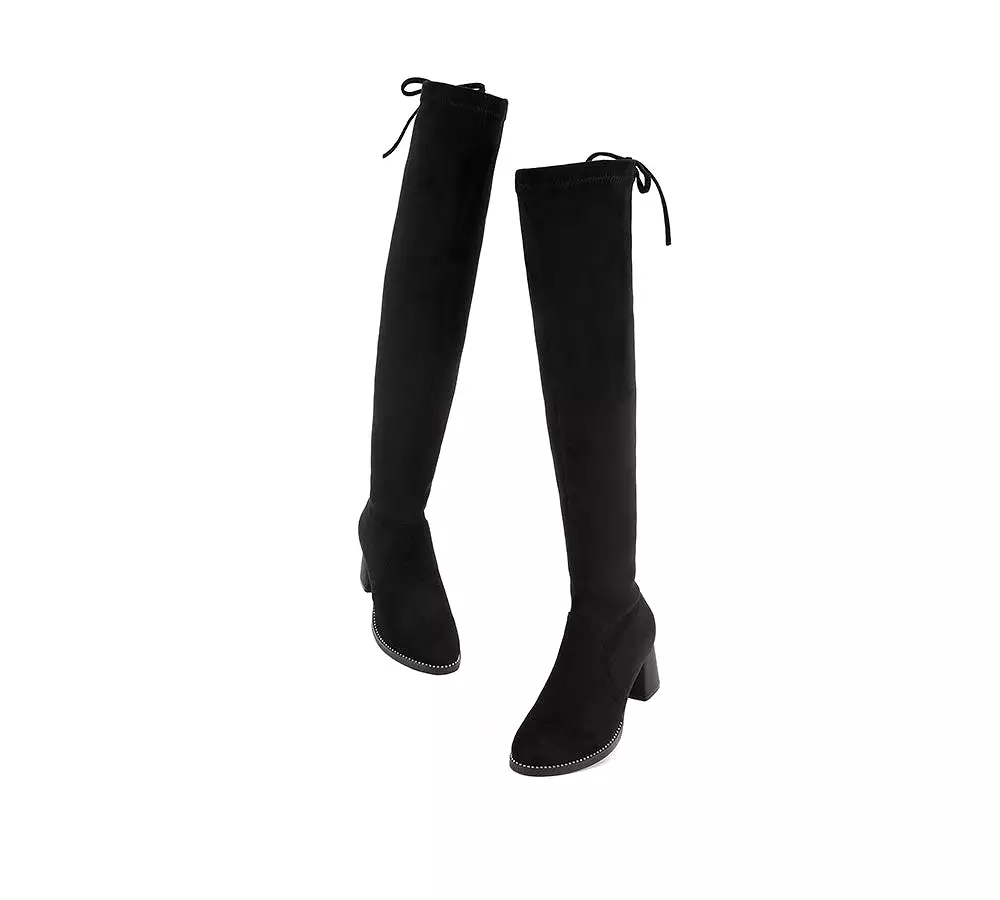 TARRAMARRA Over-The-Knee Fashion Boots for Women with Drawstring and Studded Detail - Jolie