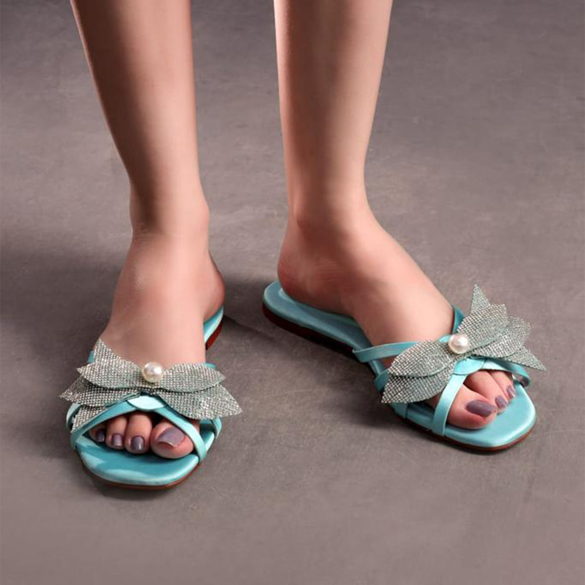 Teena - Light Blue Ballet Flats