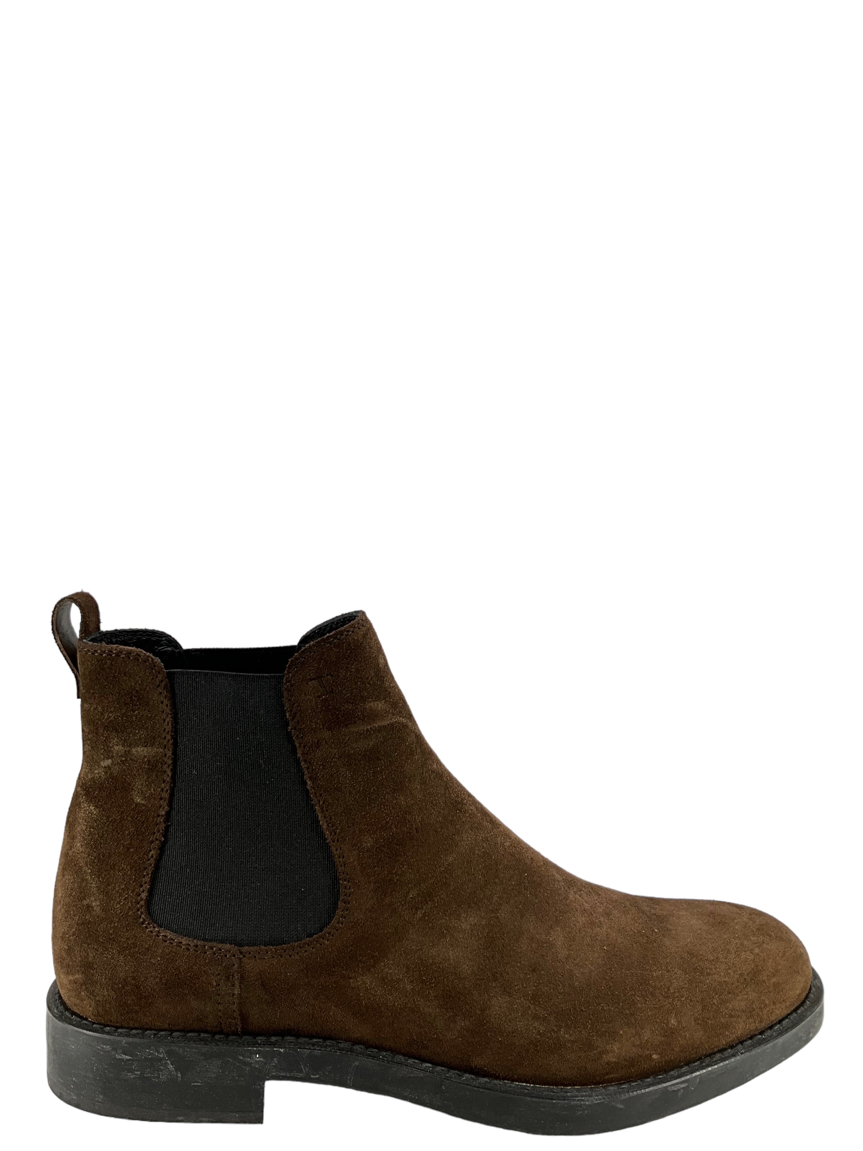 Tod's Brown Suede Chelsea Boots 7.5