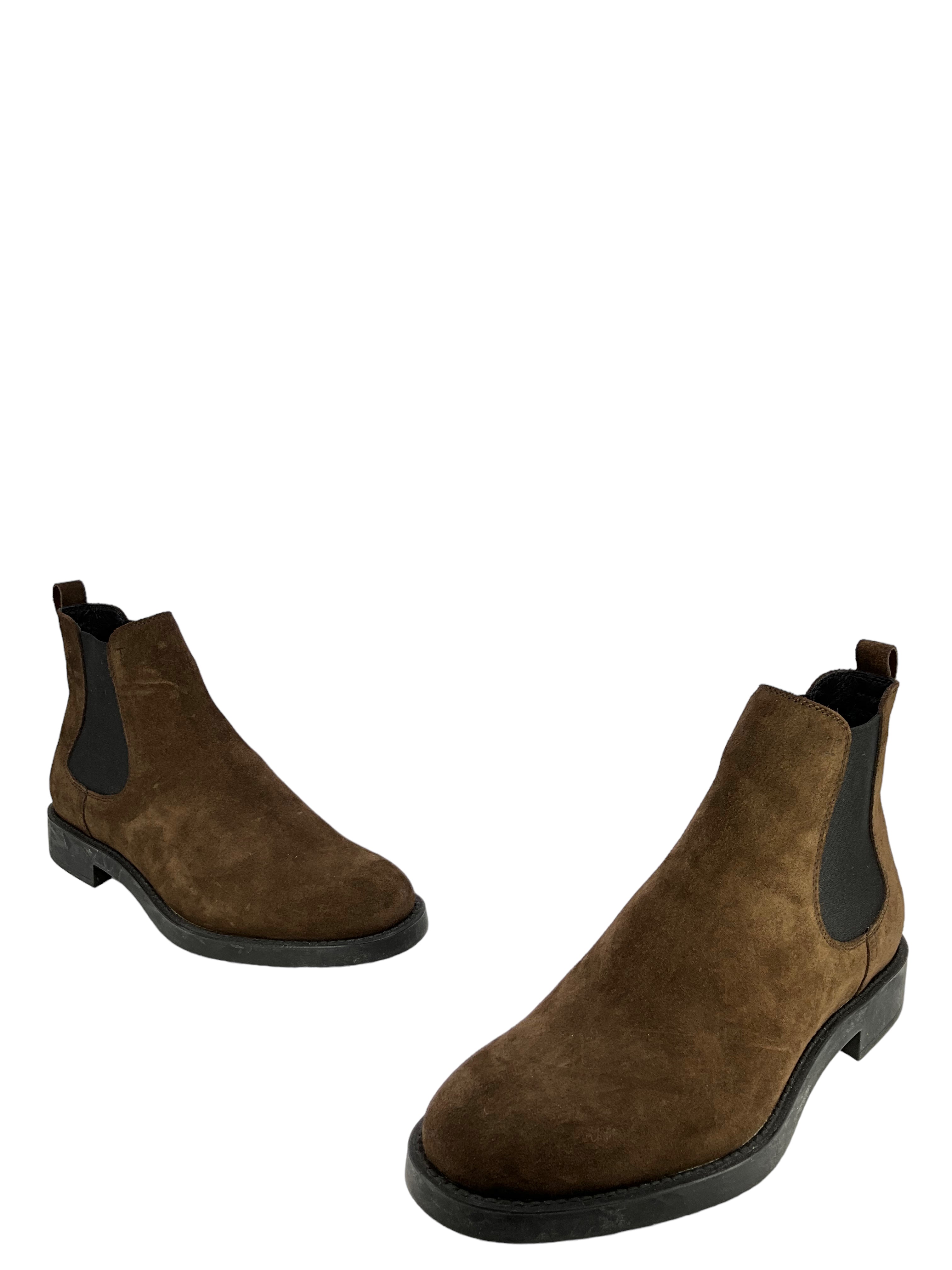 Tod's Brown Suede Chelsea Boots 7.5