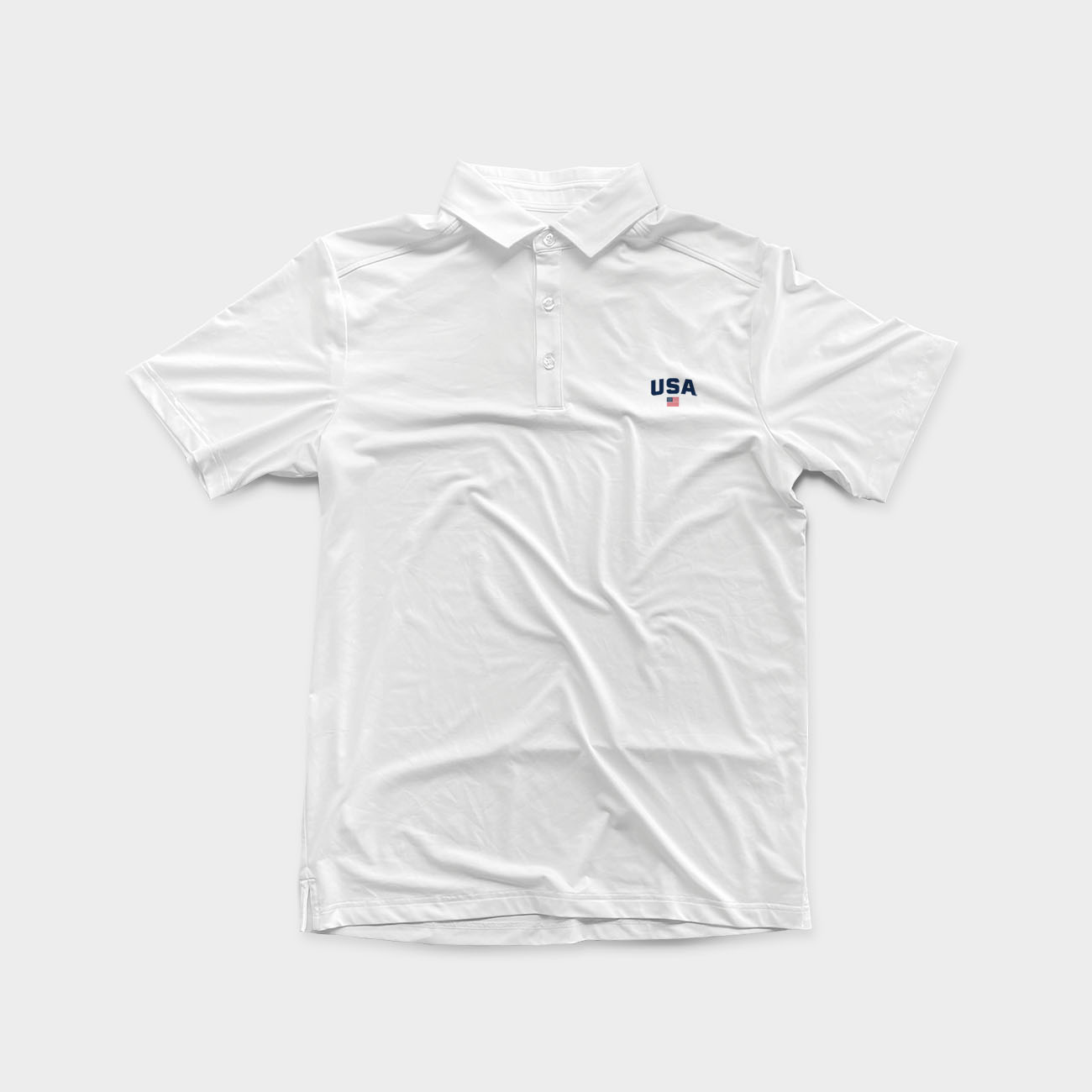 USA White Polo Shirt