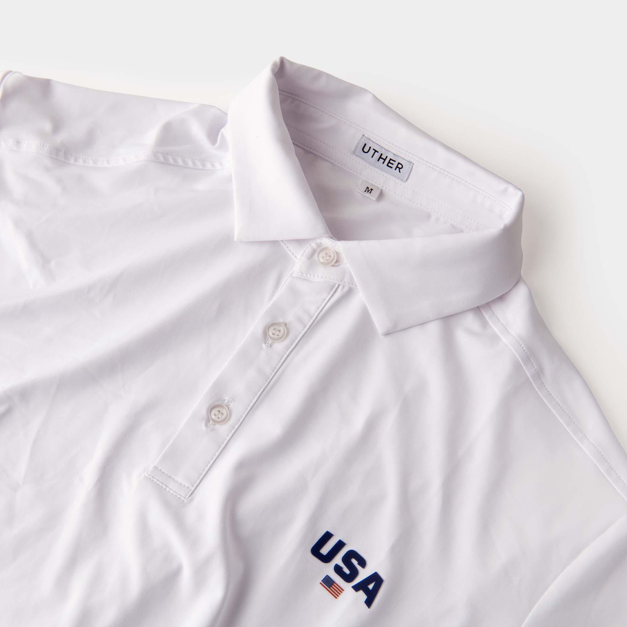 USA White Polo Shirt