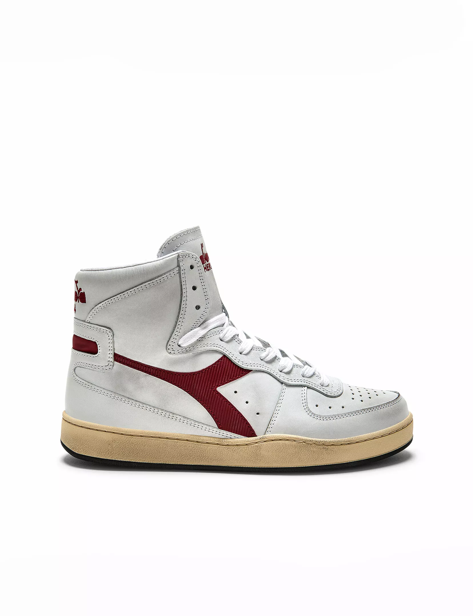 Used Sneaker, White/Garnet