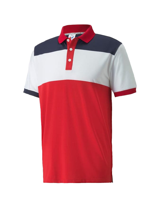 Volition Polo Shirt in Colorblock Design