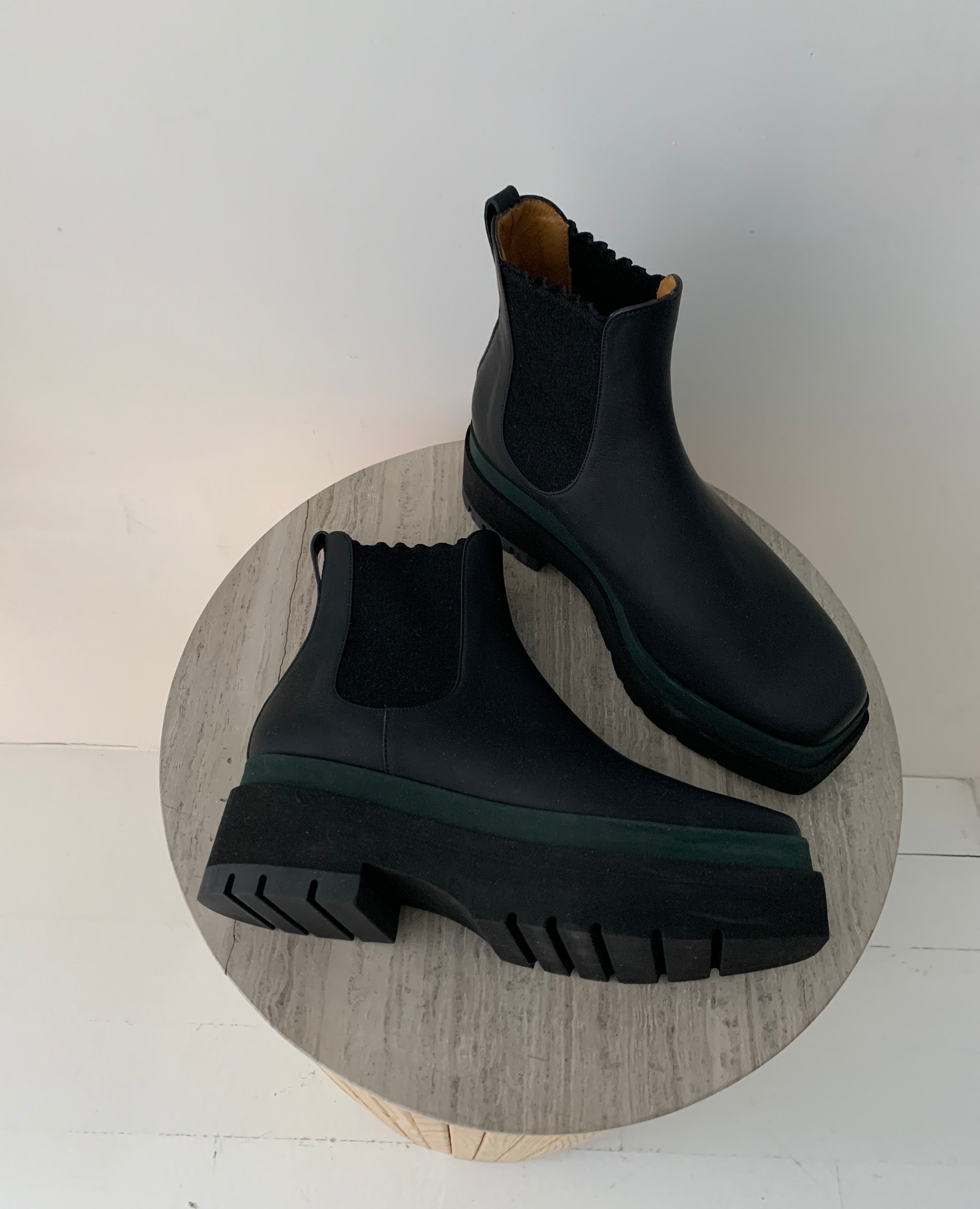 Warehouse Sale - Black Leather Cappucho Boots