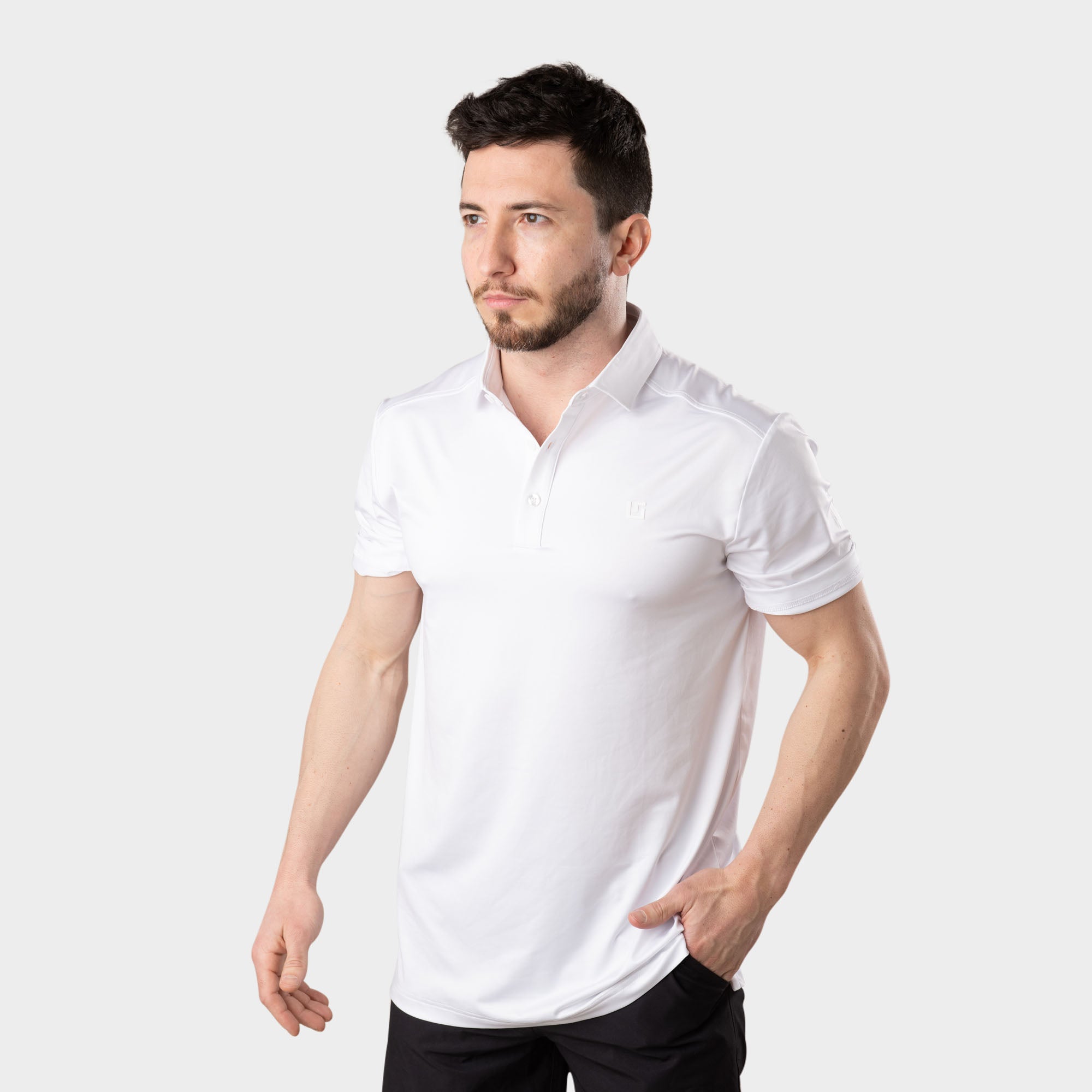 White Active Polo Shirt