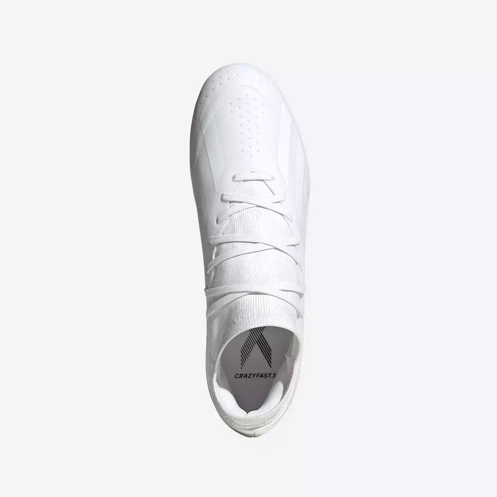 White Adidas X Crazyfast.3 FG Soccer Cleats