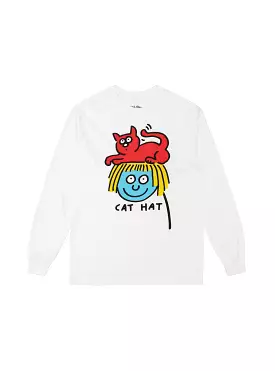 White Cat Hat T-shirt