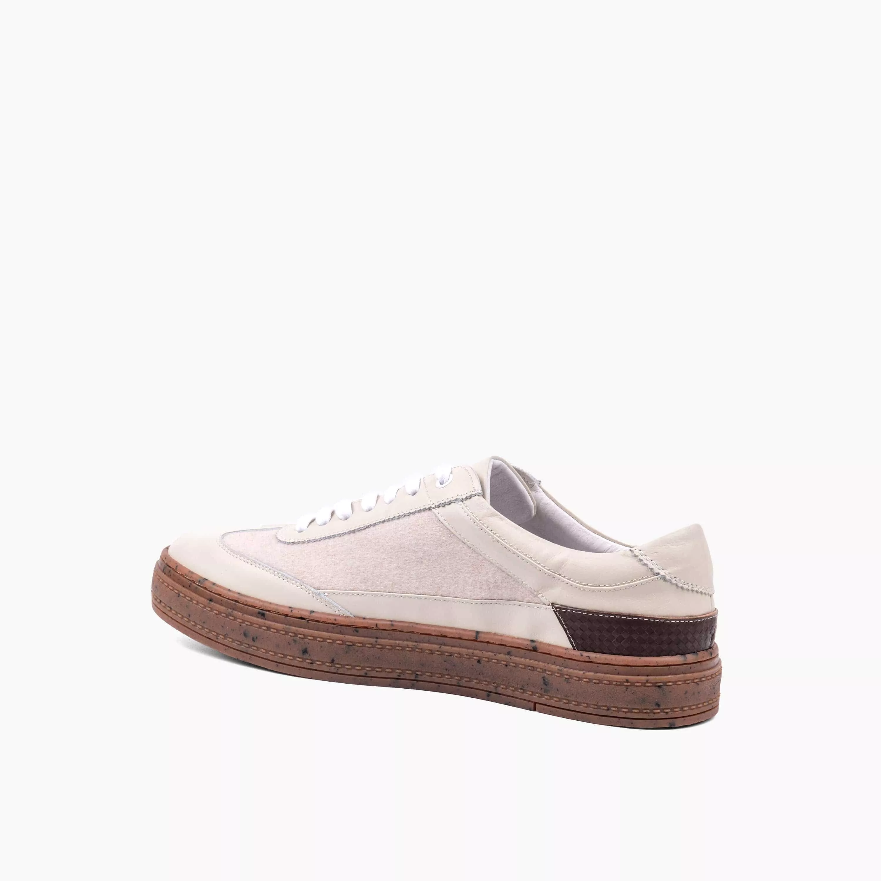 White Leather Sneakers for Captain Bone