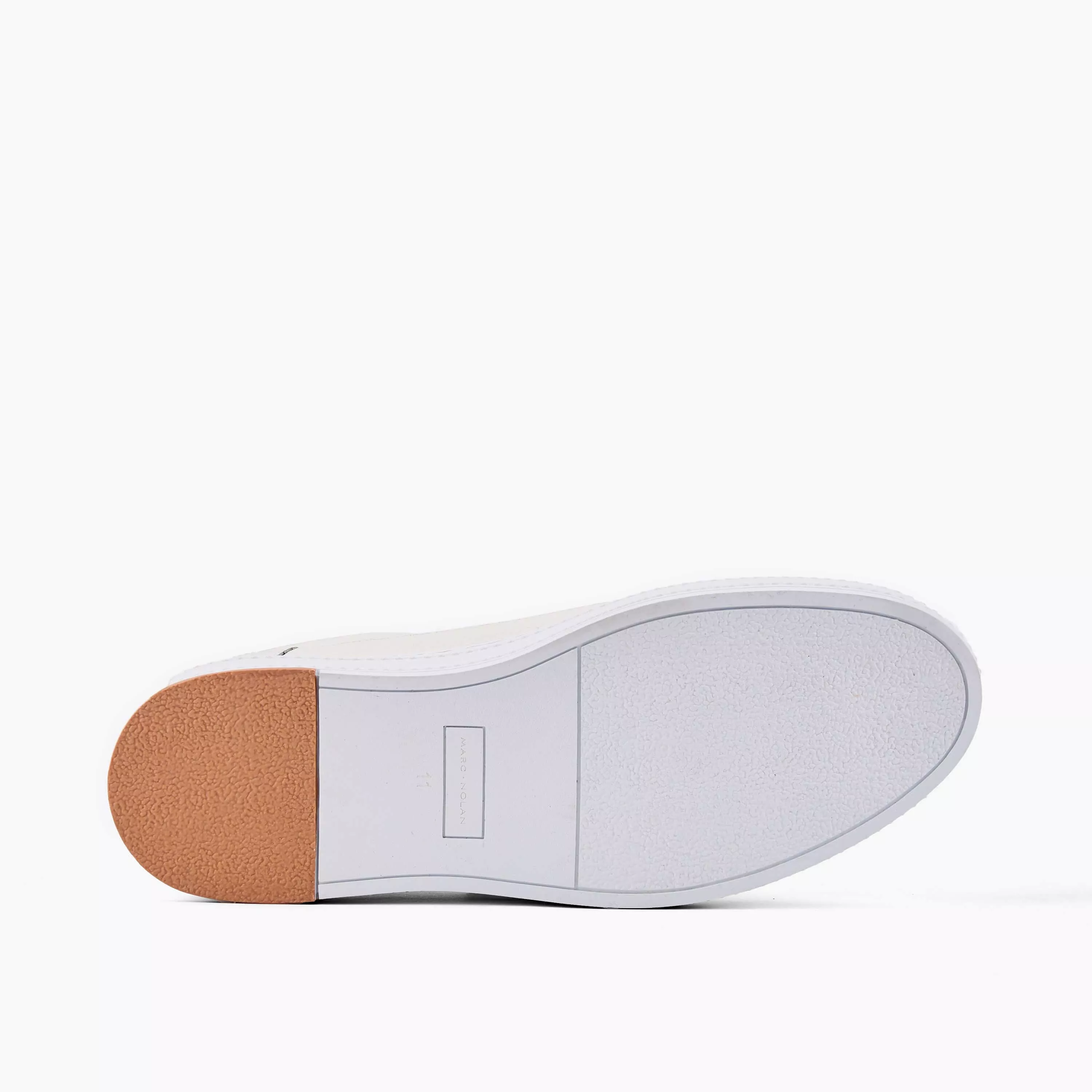 White Pebble Leather Sneakers