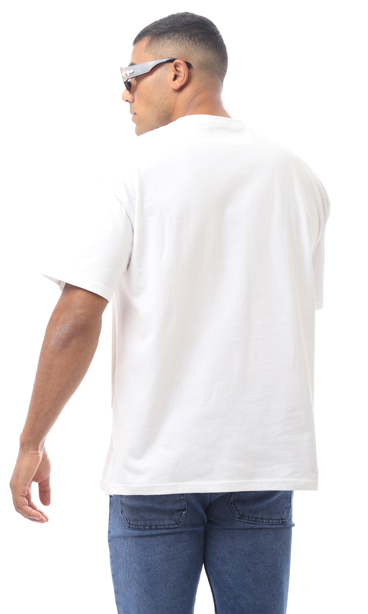 White Summer Solid Tee With Pocket