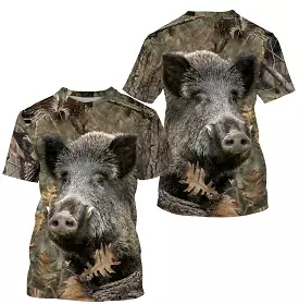 Wild boar, Hunter T shirt, Camouflage, Wild boar hunting - CTS22032203