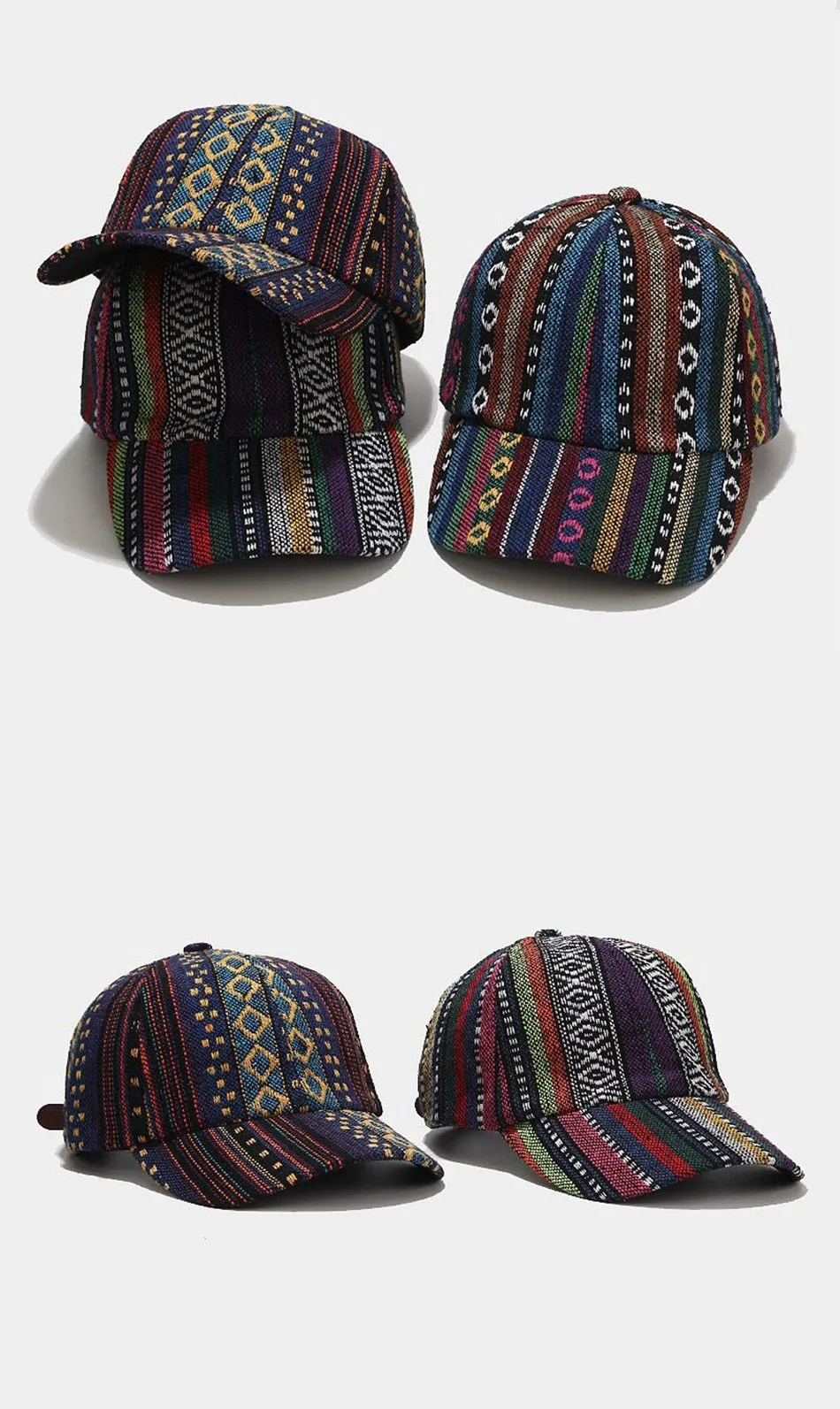 Winter Retro Fashion Unisex Bohemian Outdoor Travel Beach Baseball Cap